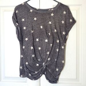 Lucky Brand Small Stars front knot T-shirt.